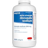 Major Docusate Sodium 250 mg - Extra Strength Stool Softener Laxative Softgels for Constipation Relief - Gentle Stool Softeners for Women, Men, and Kids Ages 12+ - 1000 Count