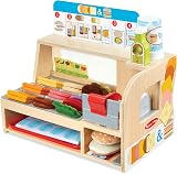 Melissa & Doug Slice & Stack Wooden Sandwich Counter 52-Piece Toy Set view 1