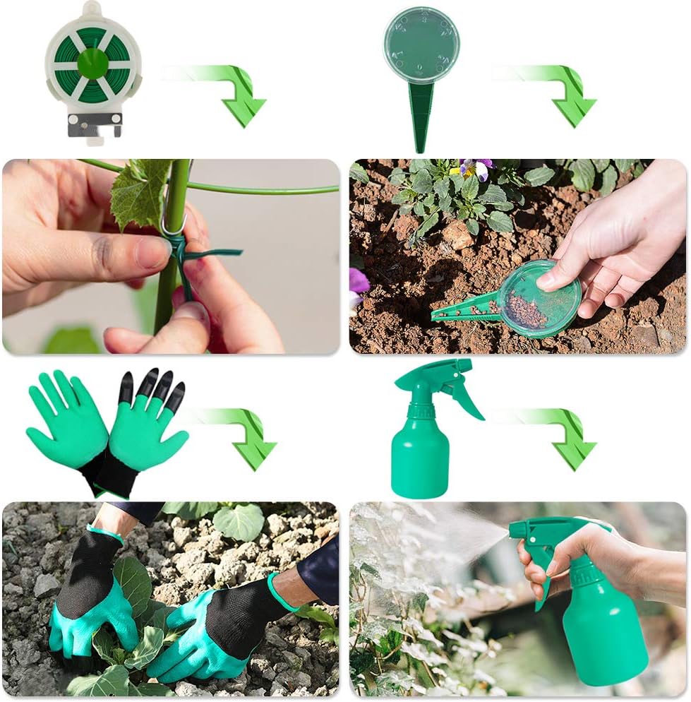 AOKIWO 51 PCS Garden Tools Set Succulent Tools Set Heavy Duty Aluminum Manual Garden kit Outdoor Gardening Gifts Tools for Men Women : Garden & Outdoor
