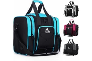 Hsmihair Bowling Ball Bag for Single Ball, Bowling Tote with Padded Holder,Fits Shoes up to Men’s Size 14, Carry Bag for Bowling Accessories