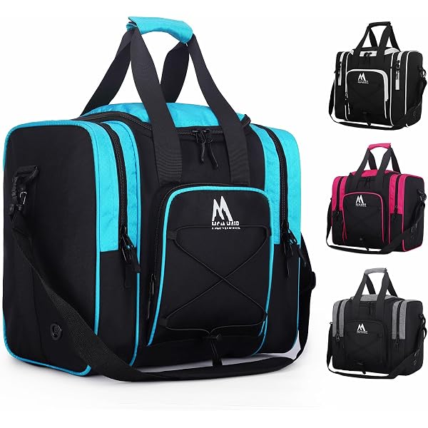 Pyramid Path Double 2 Ball Tote Plus Bowling Bag - Clear Top, Holds Shoes Up To Size 15