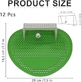 Soaeixa 12 Pcs Green Football Urinal Screens Deodorizer Male Toilet Cleaner Mats view 3
