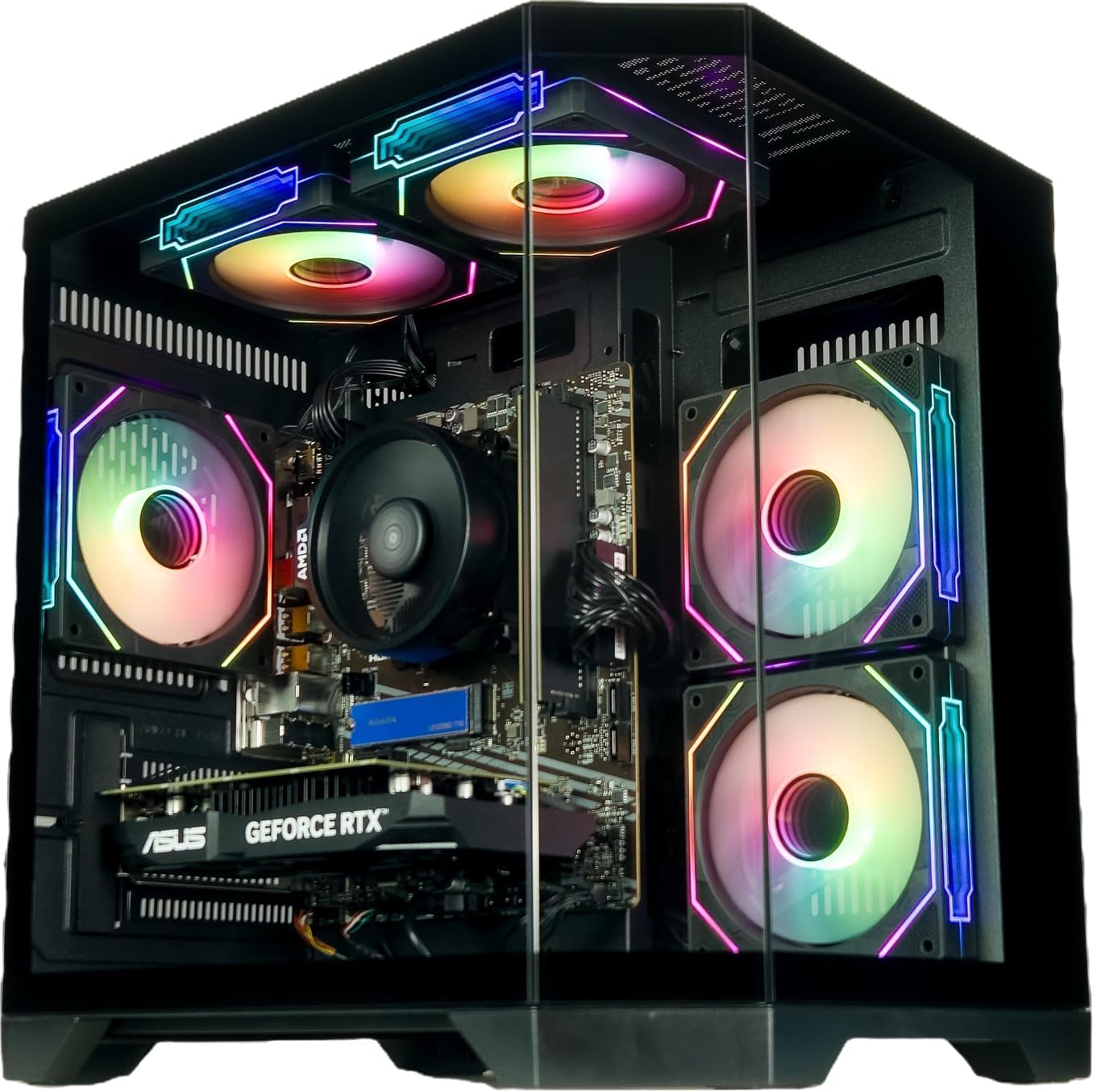 Ionz Gaming Pc 2025 - Front Panel I/O Ports And Power Button