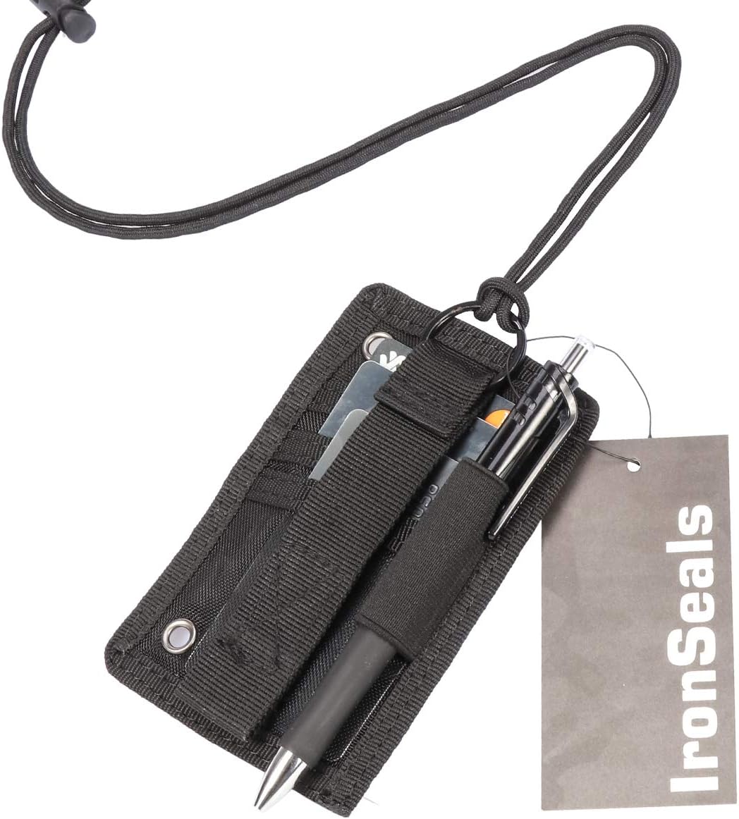 IronSeals Travel Neck Wallet – Tactical Nylon Passport Holder With Card Slots, Phone Pocket & Adjustable Lanyard-348996