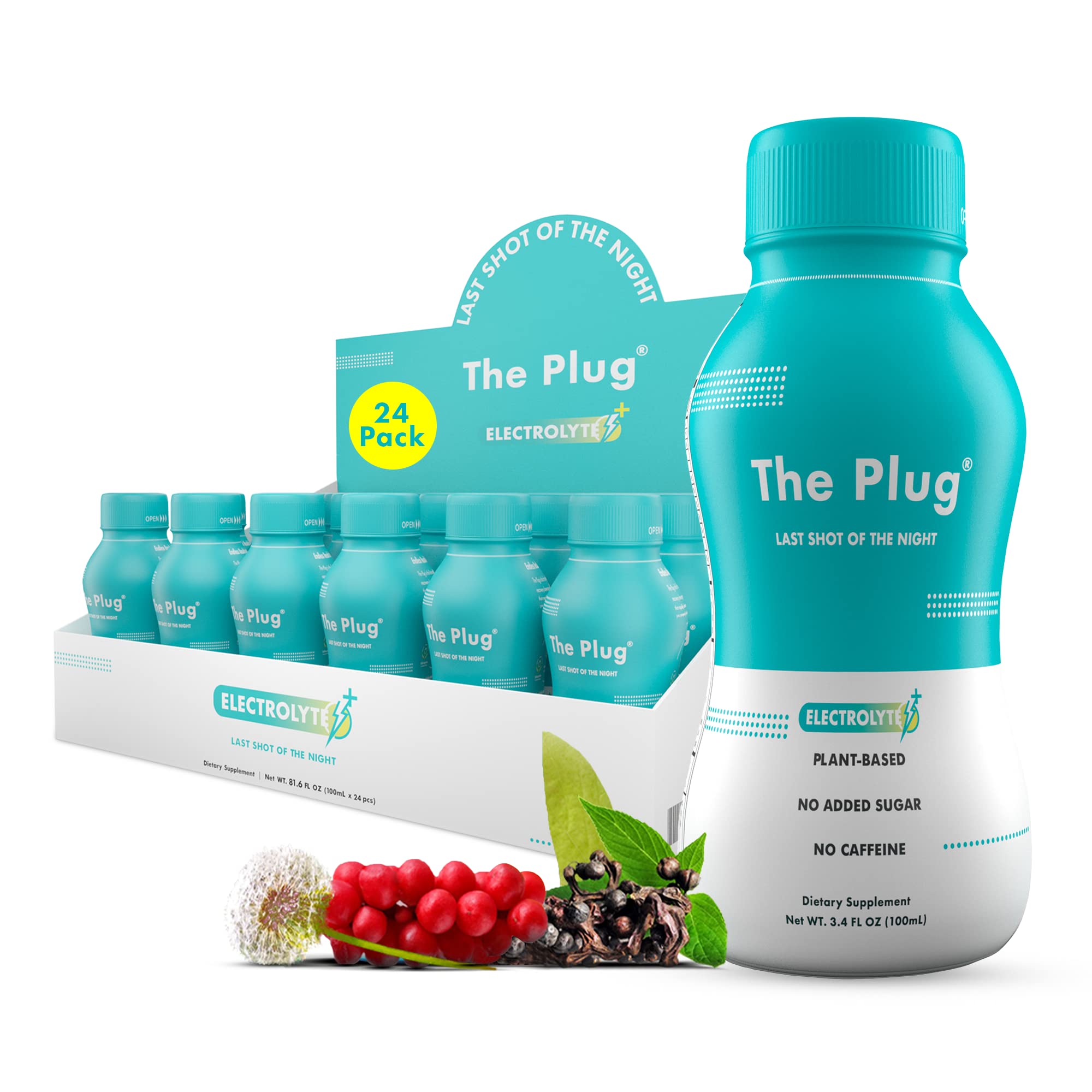 The Plug Liver Cleanse Detox & Repair Drink - Plant Based Herbal Electrolyte Drink for Liver Support & Health, Bloating Relief, Restore Antioxidants & Minerals | Liver Complex Energy Drink (24-Pack)