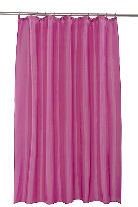 Spectrum 180 X 180 Cm Shower Curtain And Rings Set Fuschia