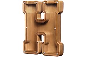 AORCMITN Large Wooden Letter Coin Personalized Piggy Bank for Boys Girls Kids Toddler Adults Money Bank Best Gift for Friends (9.2 Inch-H)