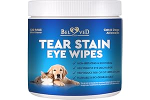 Cat & Dog Eye Wash Drops & Wipes - Tear Stain Remover, Cleaner | Eye Infection Treatment Helps Prevent Pink Eye, Relief Aller