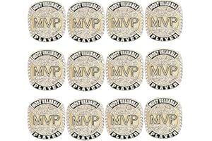 ZZXZJW 6 pcs MVP Ring Baseball Football Basketball Class High School College Ice Hockey Sport Championship Trophy Ring for Winner Tournament Team Award Gift