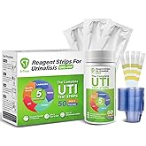 [50 Pack] UTI Test Strips with 50 Cups, 5-in-1 Urinary Tract Infection Test Kit for Women Men Kids - Accurate Detection of Leukocyte, Nitrite, pH, Protein & SG for Home Use