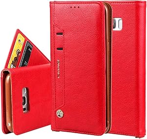 Smartphone Protective Clips Case for iPhone Samsung Galaxy S8 Plus Wallet Case,Premium PU Leather Credit Card Holder and Money Slot Case with Kickstand Flip cover (TPU inner protective cover) Phone Ba