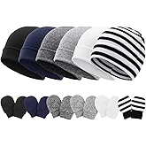 Newborn Baby Hats and Mittens Set Infant Beanie Cap Toddler Gloves Newborn Hospital Hats for Baby Boys Girls Kid 0-6 Months