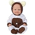 Vollence Reborn Baby Doll 18 inch Silicone Doll Realistic Newborn Baby Dolls Not Vinyl Dolls Silicone Full Body Stress Relief Hand Made (1 Doll+Doll Clothes+Bathrobe) - Girl