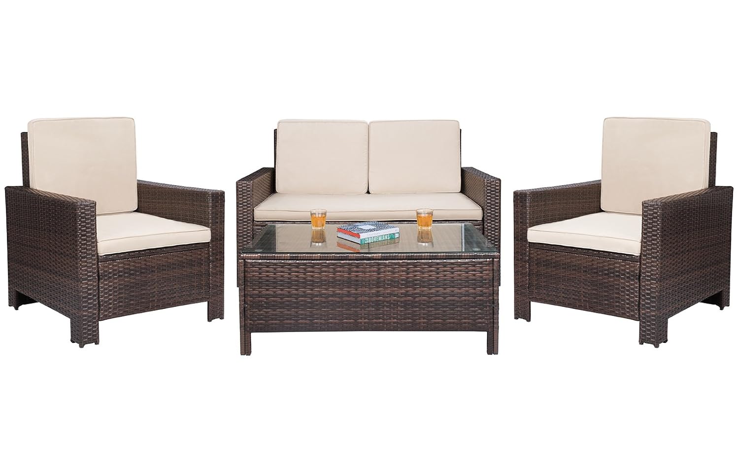 Wicker backyard furniture