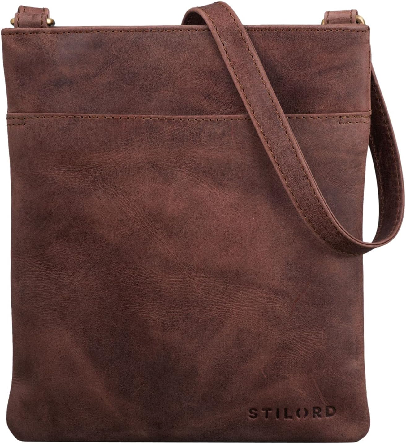 STILORD "Alicia" Small Handbag Shoulder Bag Leather for Women Elegant Cross Body Bag Vintage in Genuine Leather Colour:Messina - Brown