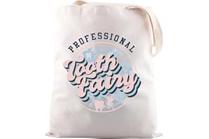 JNIAP Funny Dentistry Gift Professional Tooth Fairy Tote Bag Dental Hygienist Gift