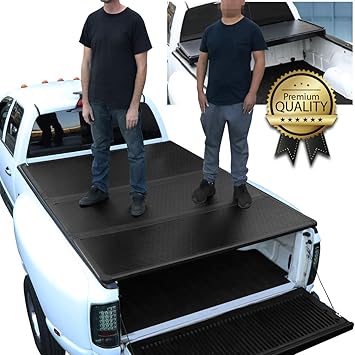 Amazon Com Dna Motoring Ttc Hard 013 Truck Bed Top Hard Solid Tri Fold Tonneau Cover Automotive