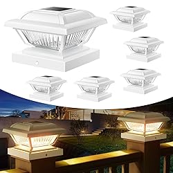 ELECLINK Solar Post Cap Lights 6 Pack, Warm White