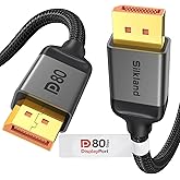 Silkland 80Gbps DisplayPort 2.1 Cable 1.6FT [VESA Certified], [8K@240Hz, 4K@540Hz 360Hz 240Hz] DP 2.1 16K, DP80 HDR DSC Displ