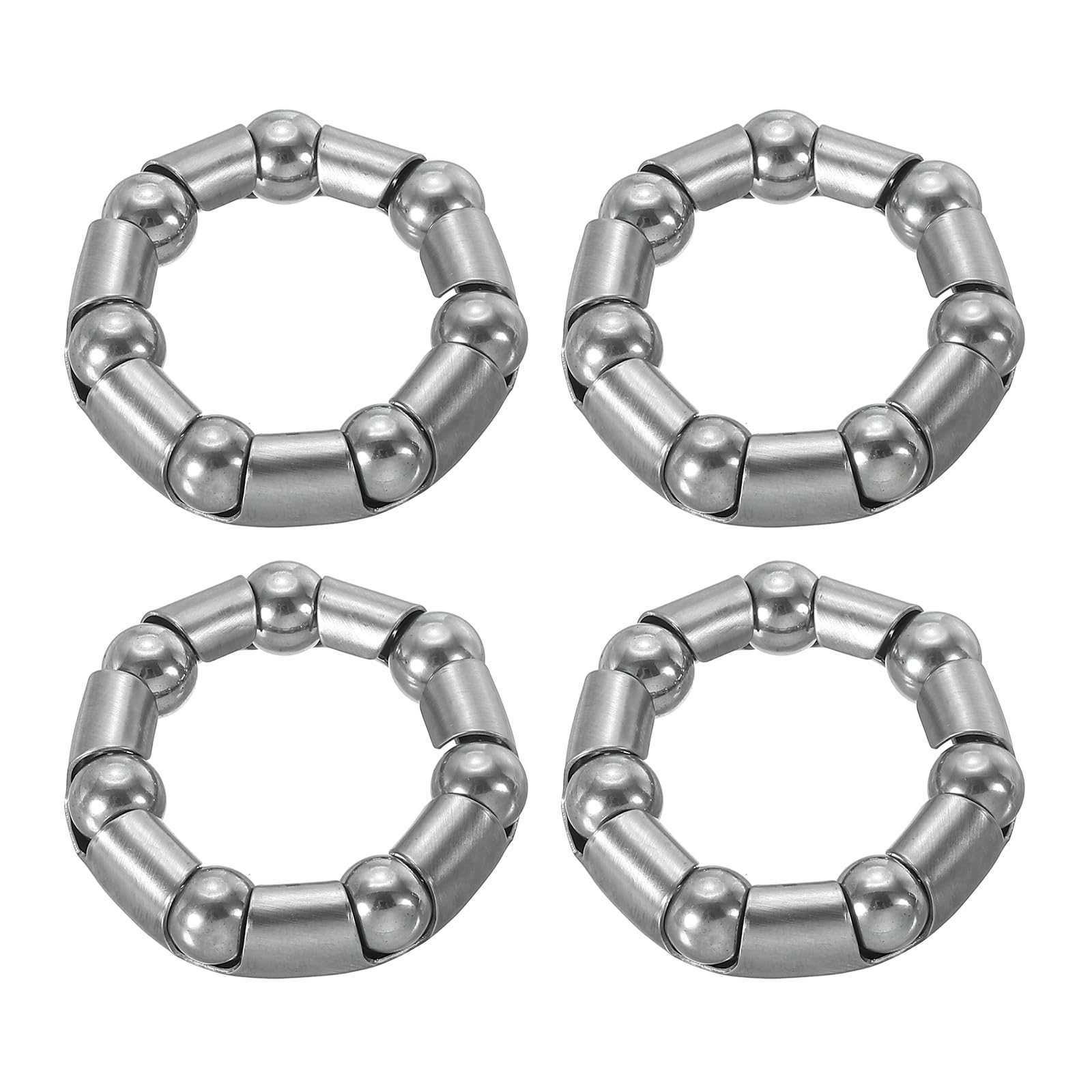 PATIKIL Bike Ball Crank Bearing 38mm x 7 Balls, 4 Pack Stainless Steel Bicycle Bearings Replacement Bike Parts Repair Accessories for Bike Front Rear, Silver