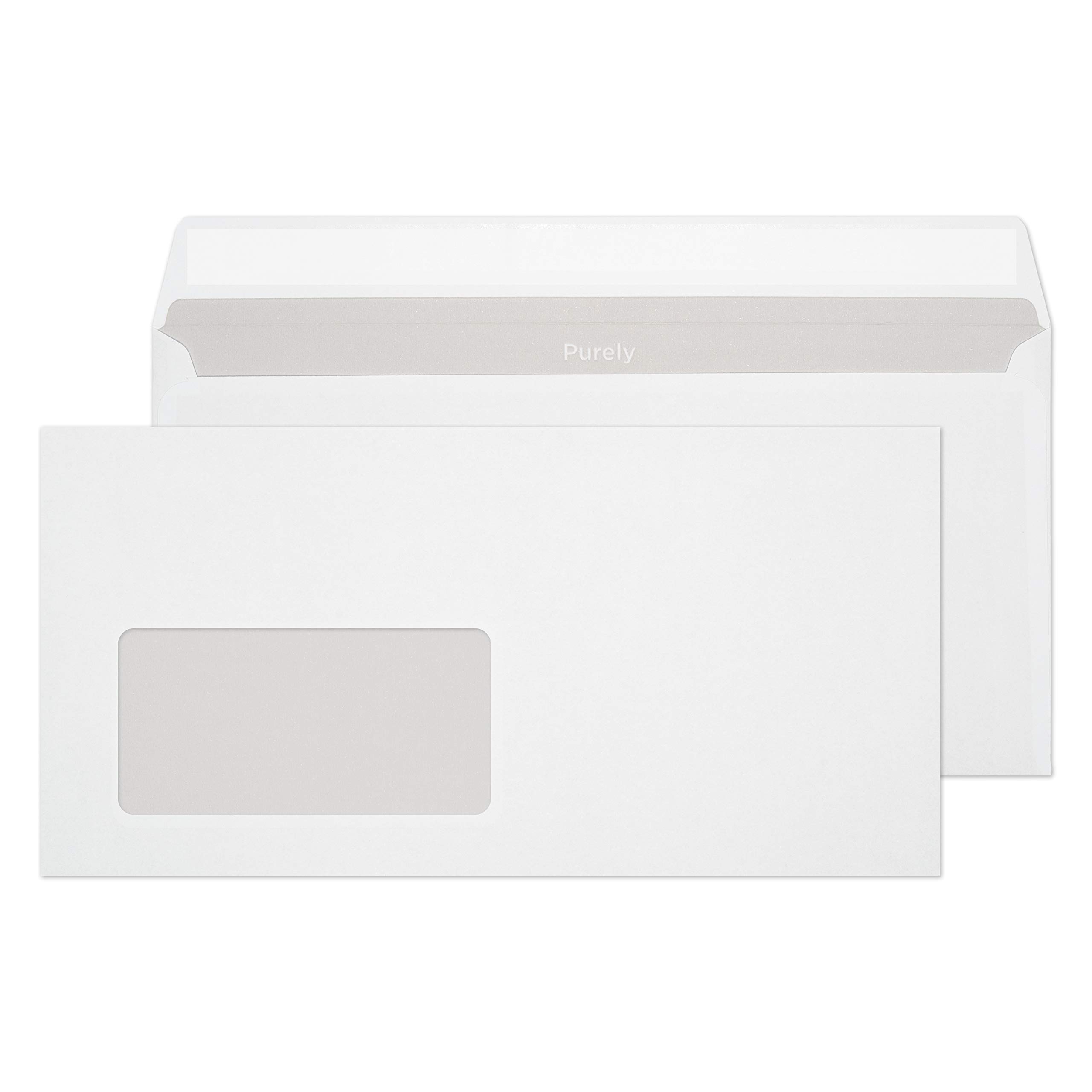 Blake Purely Everyday DL - 110 x 220 mm 75 gsm Self Adhesive Envelopes Left Window (22774) - Box of 500