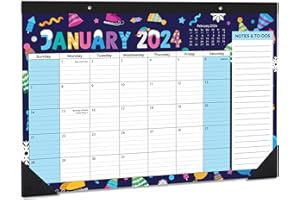 Sproutbrite Desk Calendar 18 Month Desktop Calendar 2024-2025 17" x 11.5" inch Large Desk Calendars, Large Wall Calendar Desktop Calendar 2024 - Office Calendar Classroom Calendar Desk Planner Desk Calender