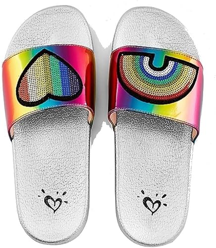 nike slippers rainbow