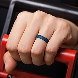 ThunderFit Unisex Silicone Wedding Rings, Rubber