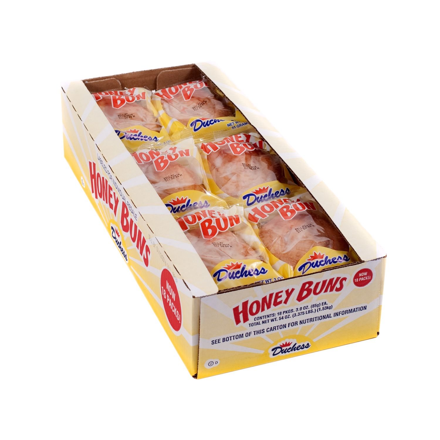 Duchess Honey Bun (18 ct., 3 oz. ea.) Grocery & Gourmet Food