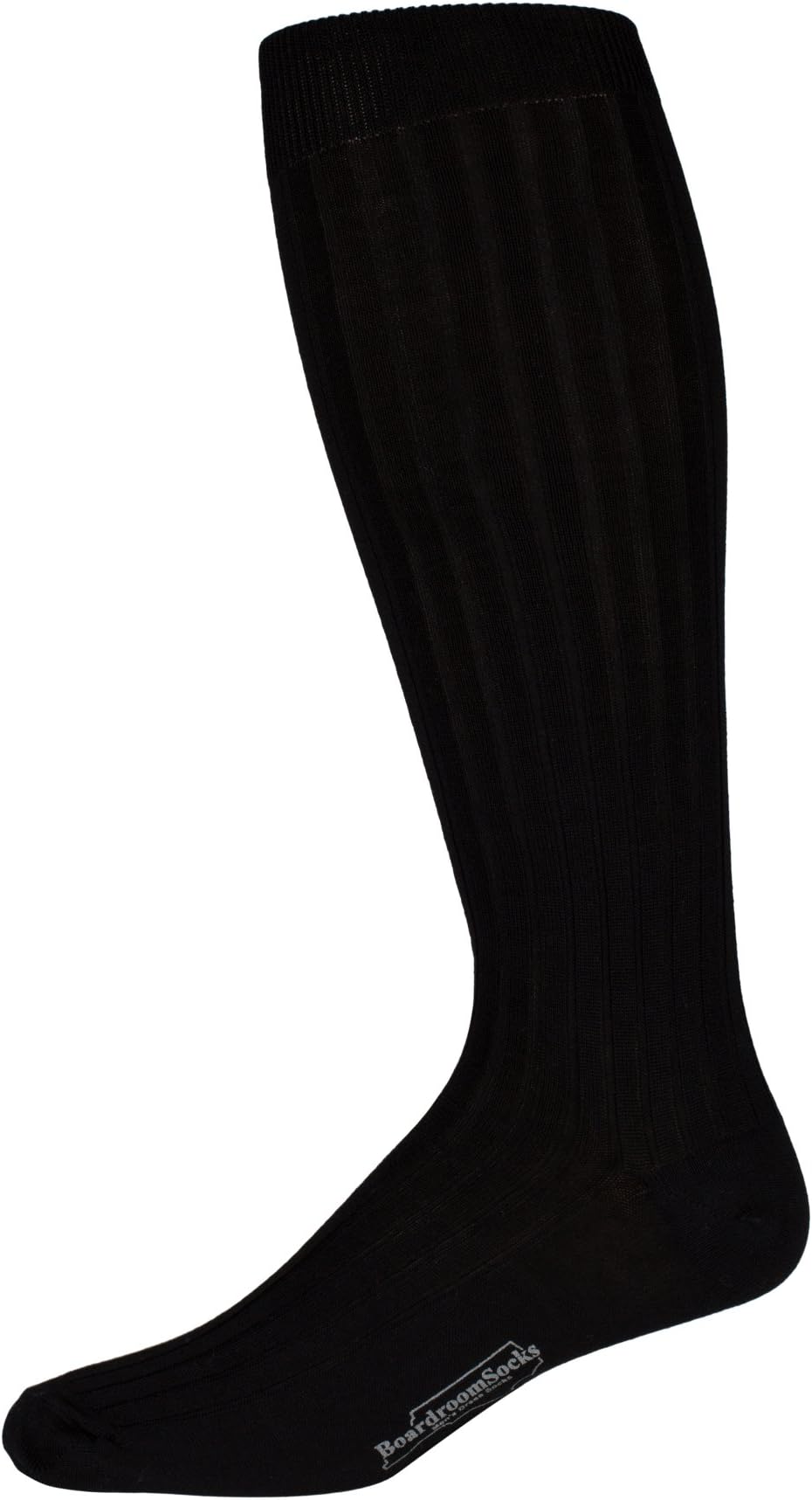 Boardroom Socks Men's Over the Calf Mercerized Cotton Dress Socks Ribbed