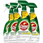 Comet Bathroom Cleaner Spray - Dissolves Saop Scum and Hard Water Film 32oz (4 Pack)