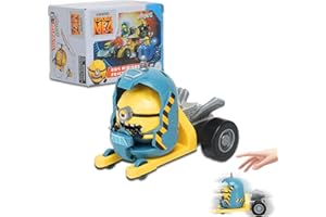 YOLOPARK Minions Despicable Me 4 Toys,Minion Mega Jerry Capsule Toy Cars Gifts for Toddler Boys and Girls Age 3 4 5 6 7 8 Year 0ld, Friction Powered Cars Pull Back Minions Action Figure Party Favors