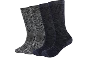 EnerWear Unisex 4/6P Pack Merino Wool Outdoor Hiking Trail Crew Sock