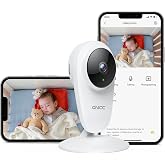 GNCC Baby Monitor with Camera and Night Vision, 1080P Baby Camera Monitor，Indoor Camera with Two Way Audio, 2.4G WiFi Smartphone Control, Motion/Sound Detection, SD&amp;Cloud Storage, C1