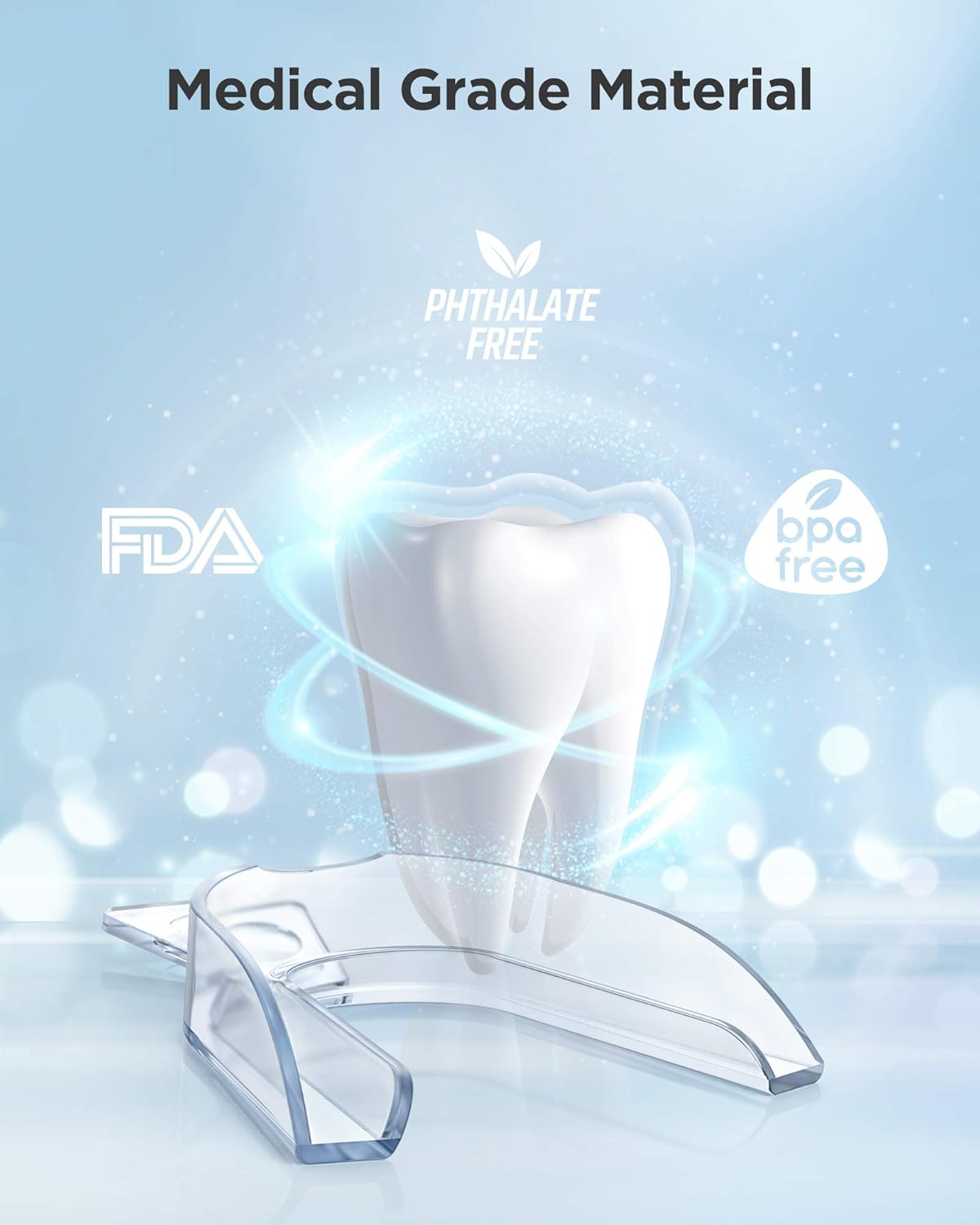 Fairywill Mouth Guard for Grinding Teeth, 10 Packs, BPA-free, Night Guards for Teeth Grinding, Bruxism, Teeth Whitening Trays, Sports, Teeth Grinding Mouth Guard for Sleep, Case Include : Beauty