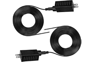 AULOCK 12V 1A Class 2 Power Supply for Thanksgiving Christmas Inflatables - Yard Inflatables Replacement Adapters with 9.8Ft Extension Cord, 12W Transformer Plug Adaptor for LED Lights, 2 Pcs