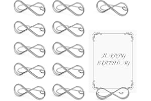 LELE LIFE 12 Pack Table Number Holders Stands, Wide Base Place Card Holders, Table Sign Picture Photo Holder Menu Memo Clip f