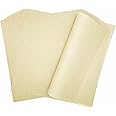 MLNSUNNY 50 Sheets of Natural Artist Teabag Paper for Mixed Media Art - Wet Strength Tissue Paper,Large Size 15.75"x15.75",Suitable for Cyanotype,Collage,Origami, Diary Making, and Gift Wrapping