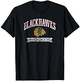 Chicago Blackhawks Vintage Hockey Black Officially Licensed T-Shirt