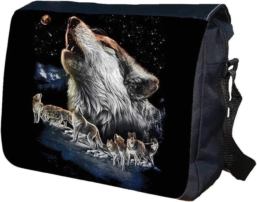 Howling Wolf Bag Cross Body Personalised Messenger Shoulder Bag Amazon