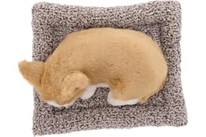 GANAZONO Car Dashboard Accessories Cute Realistic Sleeping Dog on Mat Decorative Ornament for Auto Interior Puppy Stuffed Ani