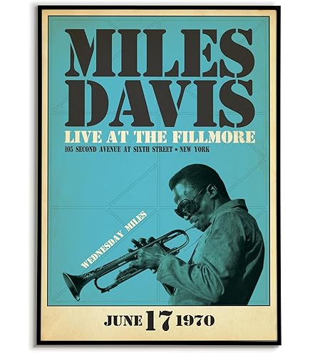 ミュージシャン Miles Davis vintage poster Miles Davis Poster - Midcentury Modern Home decor