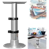 Adjustable RV Table Pedestal Stand Leg with Gas Lift, 3 Levels Pneumatic Table Leg Base Mount for RV Marine Boat Yacht, One-Leg Lifting System Force up to 100 Lbs and Stroke 13 to 28 Inch Comes