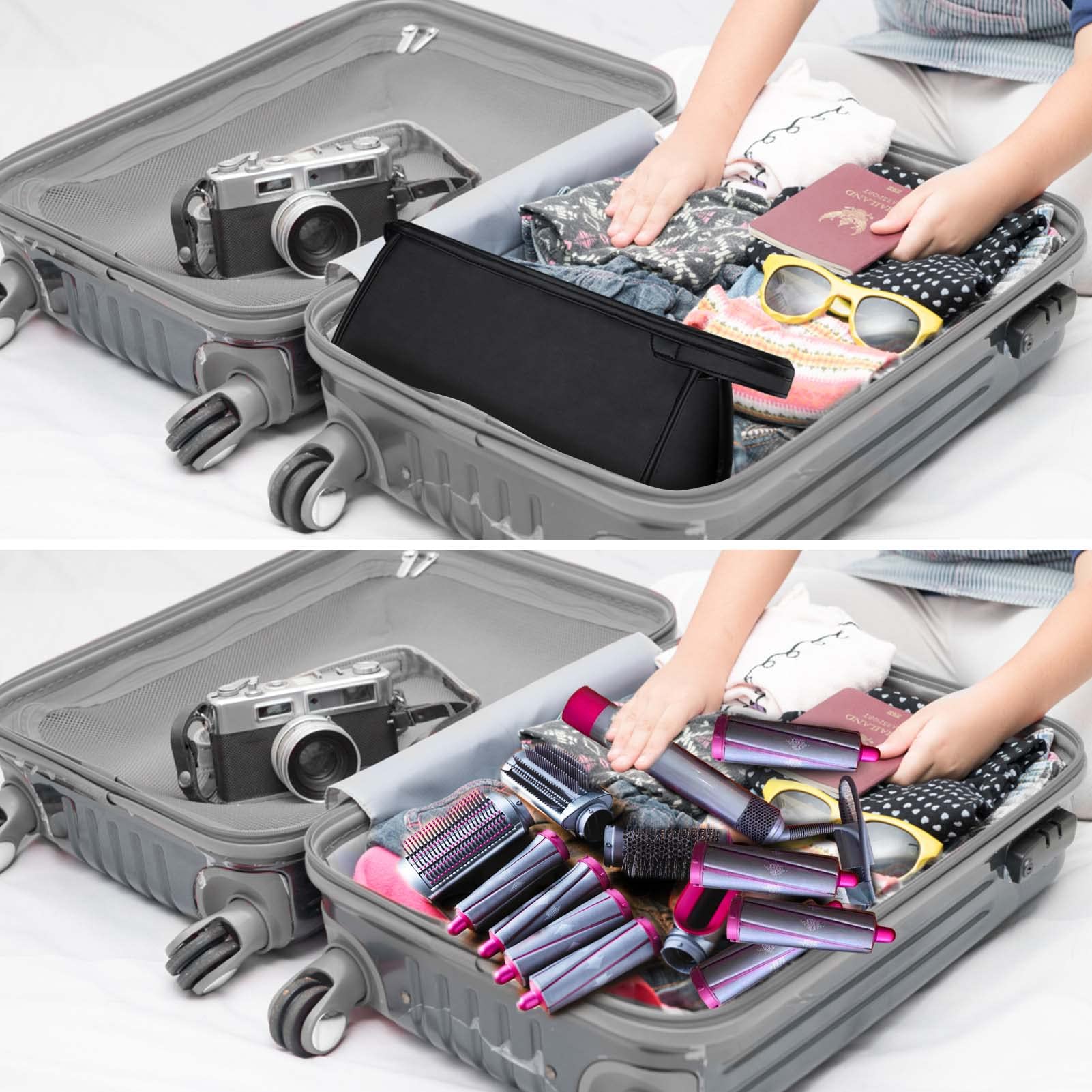 Travel Case for Dyson Airwrap Styler/Shark Flexstyle, Portable Carrying Case for Dyson Supersonic Hair Dryer, Waterproof Anti-scratch Dustproof Shockproof Protection Organizer Travel Storage