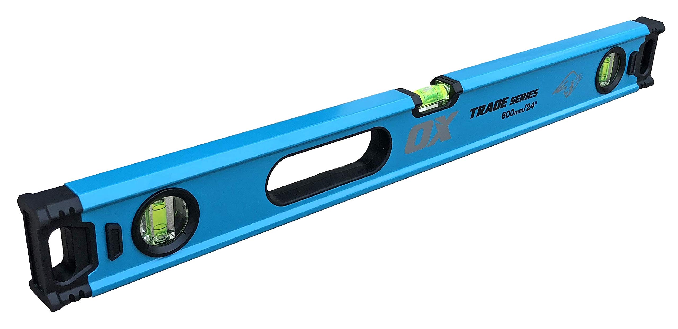 OX Tools Tradesman Box Level 24"/60 cm Magnified Vials,Blue