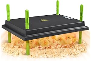 Shaledig Chick Brooder Heater Plate, 12"x16" Warmer Brooder Plate for Chicks with Adjustable Height & Temperature Display, 30W Temperature Control Brooder Heating Plate for 40 Baby Chicks Duck