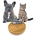 Should We Go? - The Slowdown Bowl - Silicone Slow Feeder, Slow Eating, Modern Lick Mat Design, Reduces Gulping, Dishwasher Fit, for All Cat & Dog Breeds, Mealtime Challenge, Small-Honey