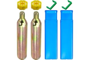 2-3 Pack PFD 24/33 Grams CO2 Cartridge Cylinder 1/2-inch Thread for Inflatable Life Jacket Life Vest Lifesaving Belt for Wate
