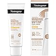 Neutrogena Purescreen+ Mineral UV Tint Face Liquid Sunscreen, Medium Skin Tone, SPF 30, Vitamin E, UV Protection, 32-mL