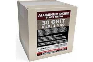 #30 Aluminum Oxide - 8 LBS - Medium to Fine Sand Blasting Abrasive Media for Blasting Cabinet or Blasting Guns.